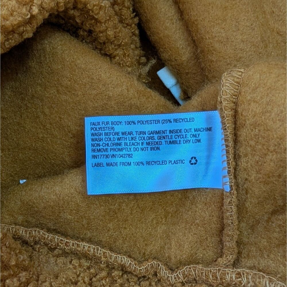 Wild Fable - Women's Size XS Half-Zip Sherpa Anorak Jacket - Rust Color NEW - Picture 6 of 6